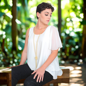 Ivory Attachable Flutter Sleeves--Sleeves 2 Go