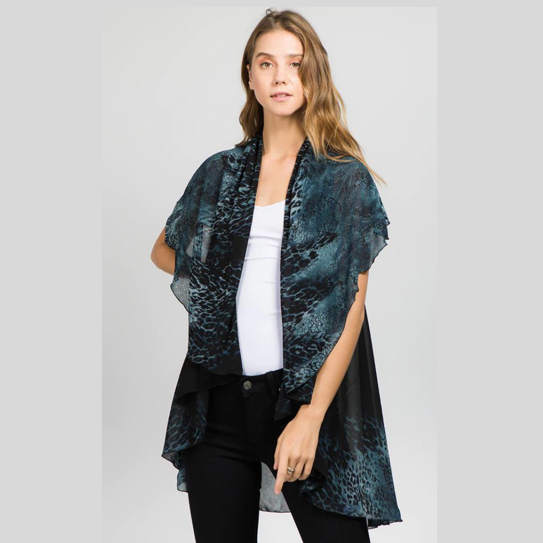 Versatile Vest-Safari Glamour / One Size / Poly Chiffon-Sleeves 2 Go
