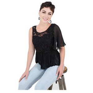 Black Attachable Flutter Sleeves--Sleeves 2 Go