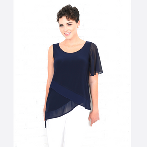 Navy Attachable Flutter Sleeves--Sleeves 2 Go