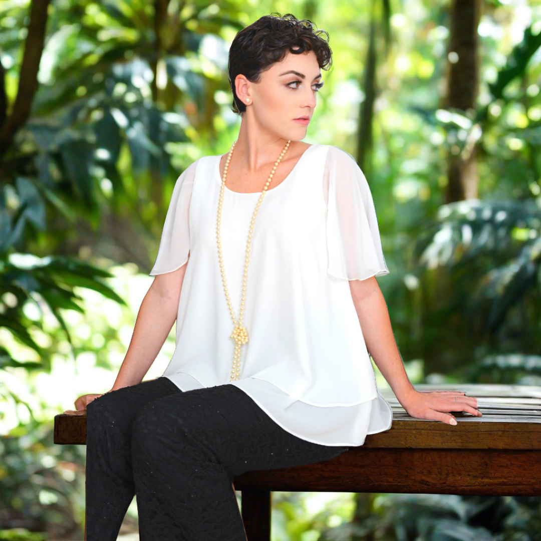 Ivory Attachable Flutter Sleeves