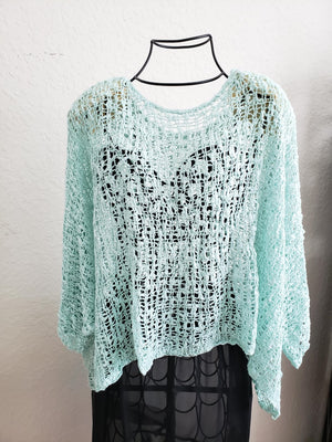 Knit Crop Top-Mint / one size-Sleeves 2 Go