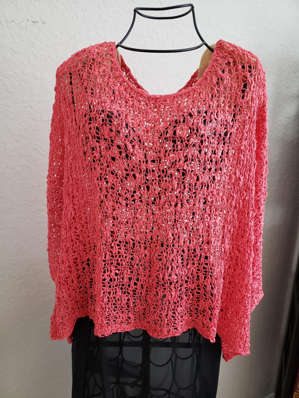 Knit Crop Top-Coral / one size-Sleeves 2 Go